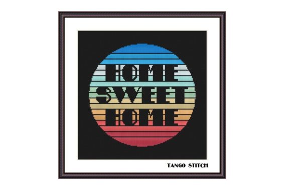 Home Sweet Home Sunset Cross Stitch