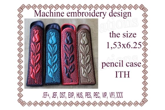 Pencil Case Embroidery Design